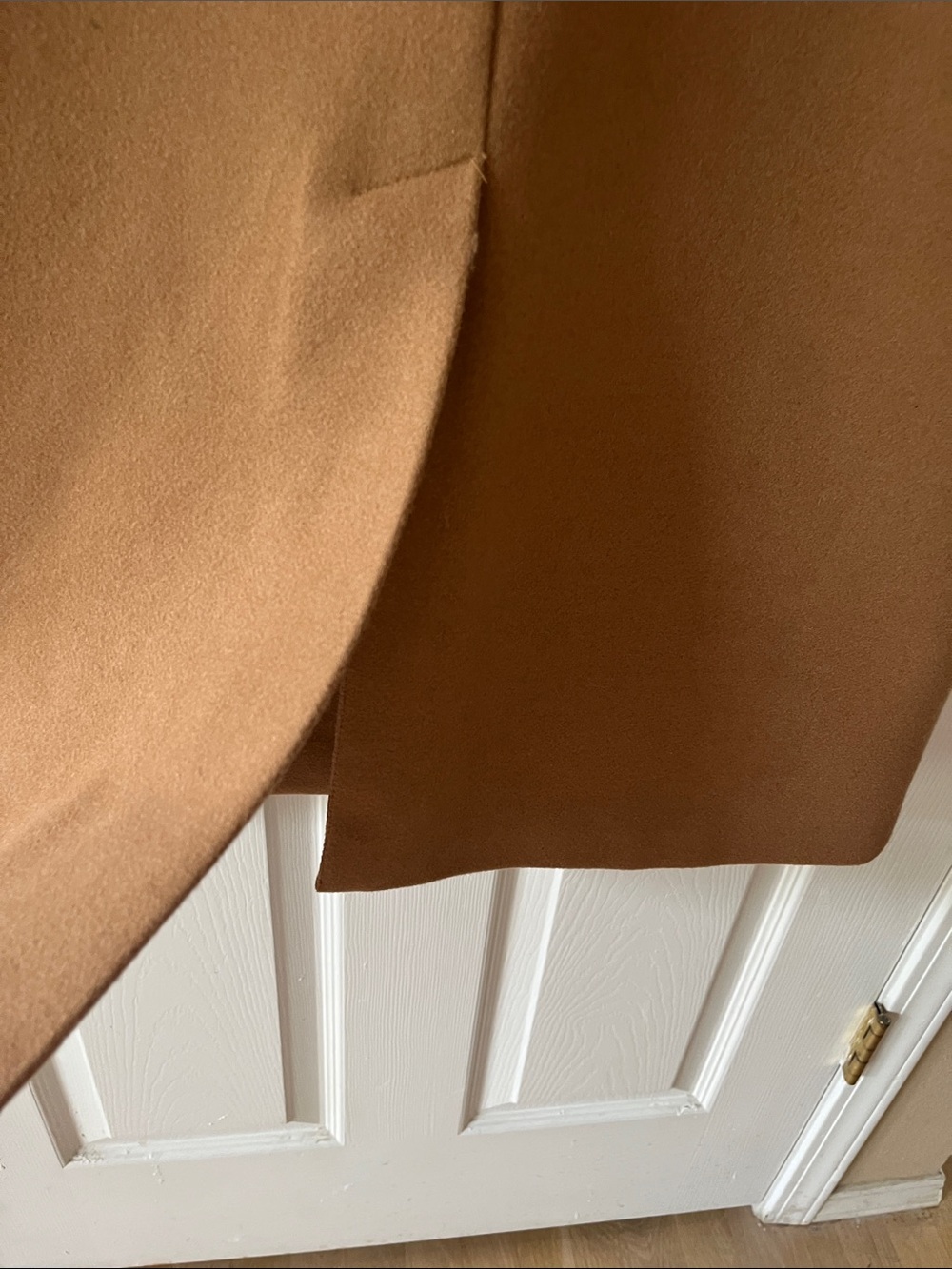 Rachel Zoe Camel Wool Blend Single-Breasted Long Coat - Picture 6 of 6